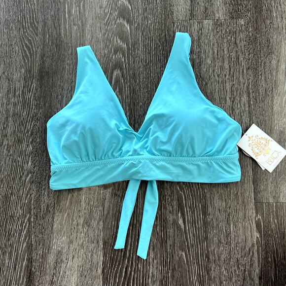 NWT BECCA Swim Color Code Bikini Set DDD Top & High Waisted Bottom Medium Blue - Picture 11 of 16